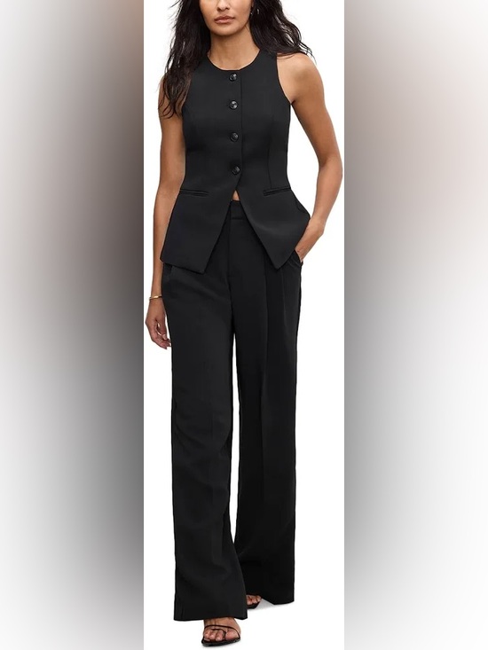 Good American Jackets & Blazers - Good American Luxe Suit Sculpted Vest Black Size S $139
